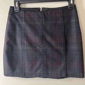 Wild Fable Black Plaid Mini Skirt Size XS